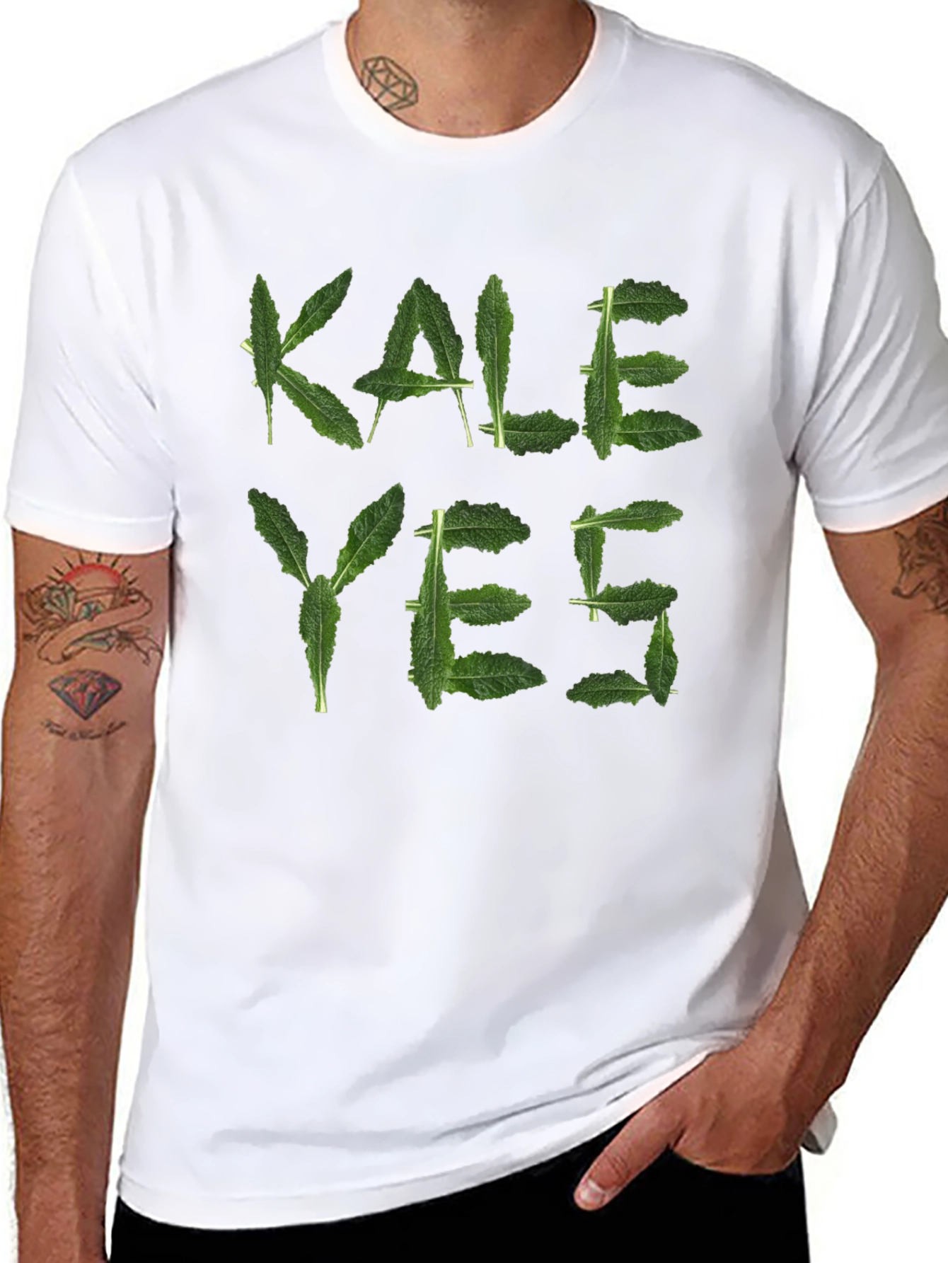 Kale Yes Funny T-Shirt - Black Cotton Tee