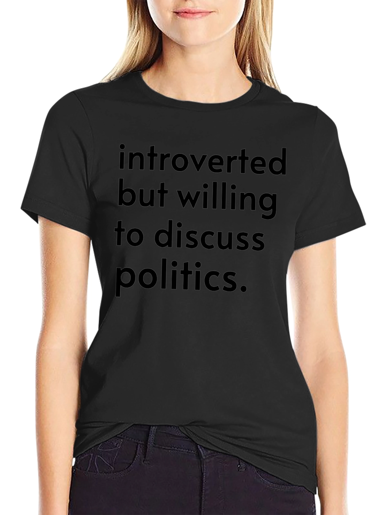 Introverted Politics Graphic Tee - Soft Cotton Blend