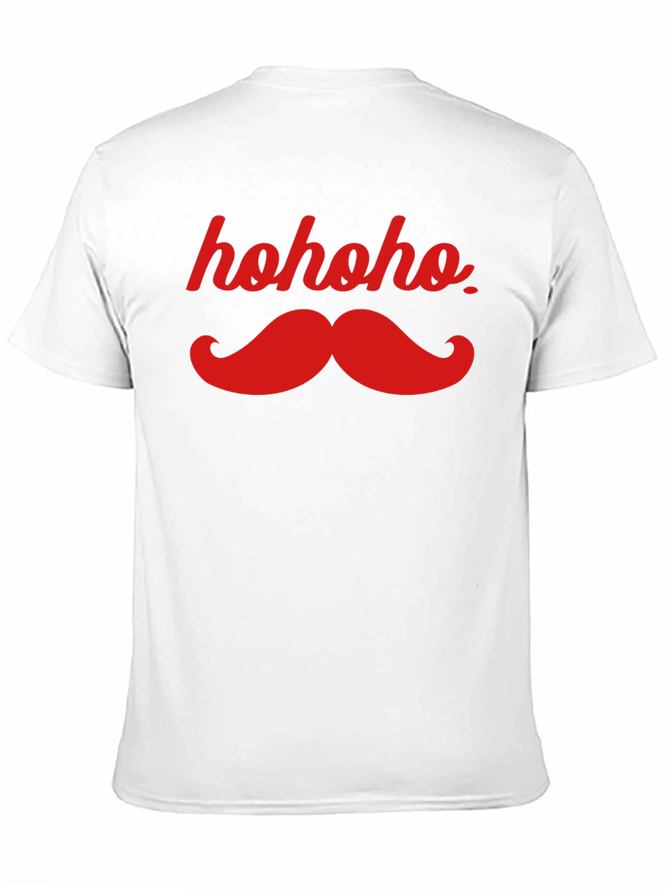 Hohoho Mustache Black Tee - Christmas Humor