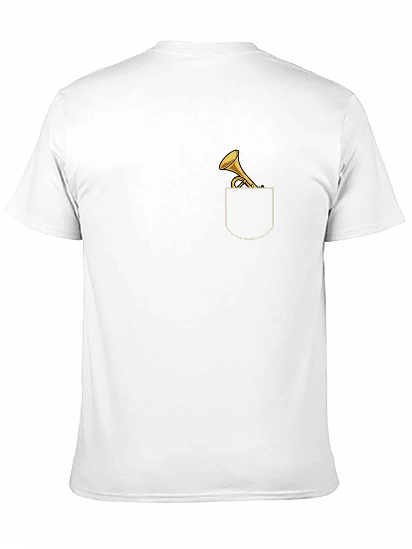 Trumpet Pocket Graphic Tee - Music Lovers T-Shirt