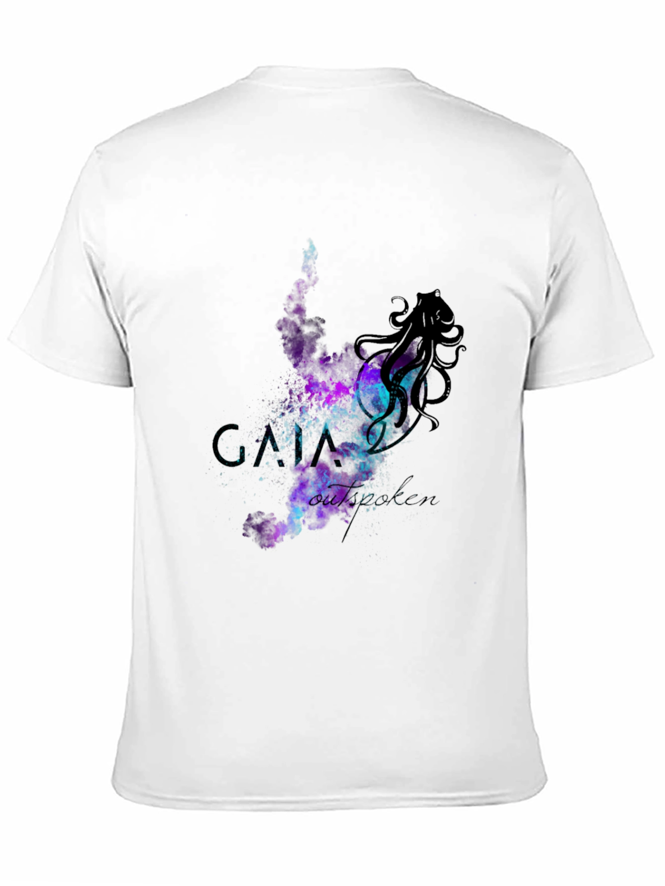 Cosmic Octopus Graphic T-Shirt - Black