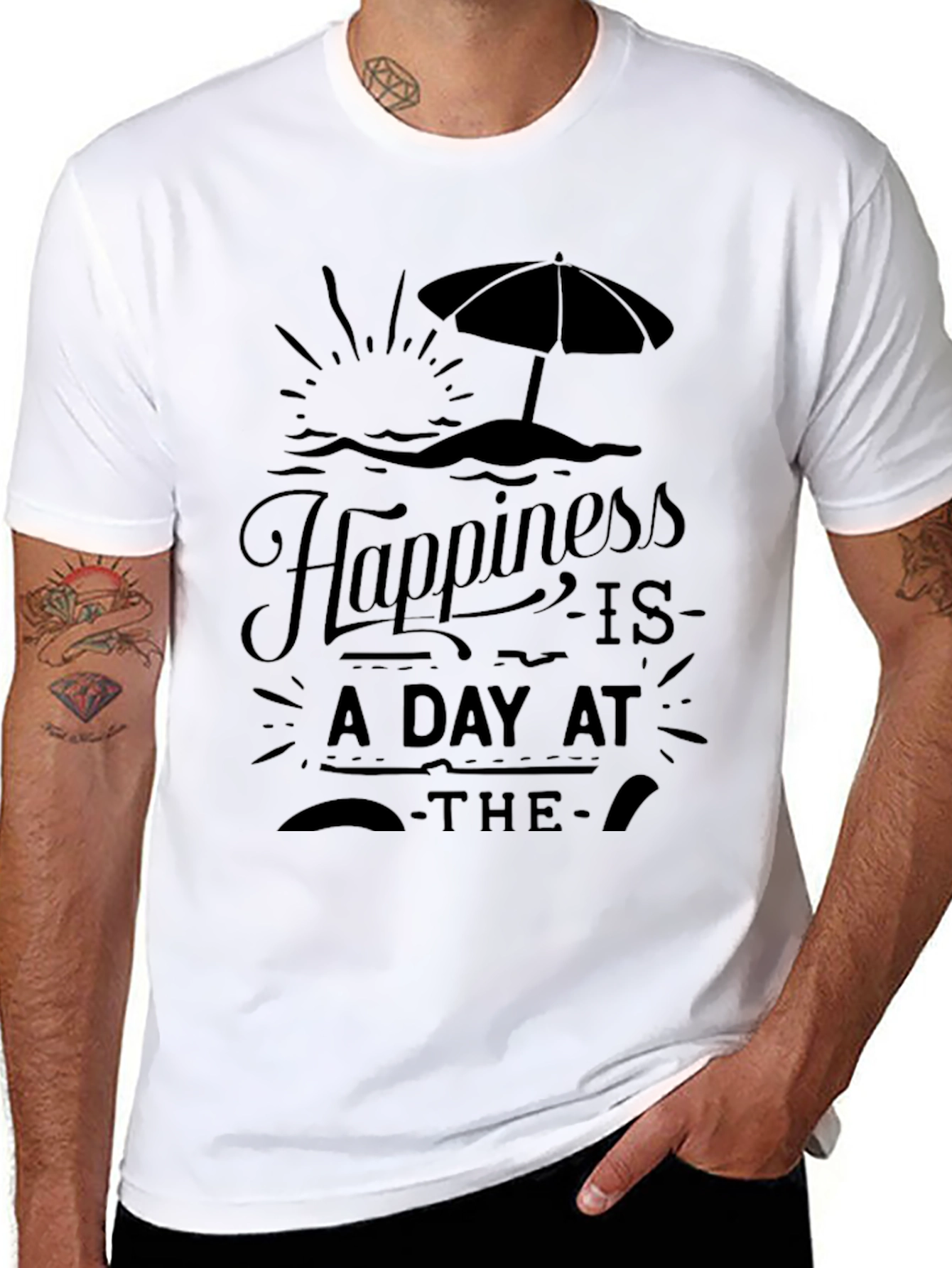 Happiness Is A Day At The Beach Graphic Tee