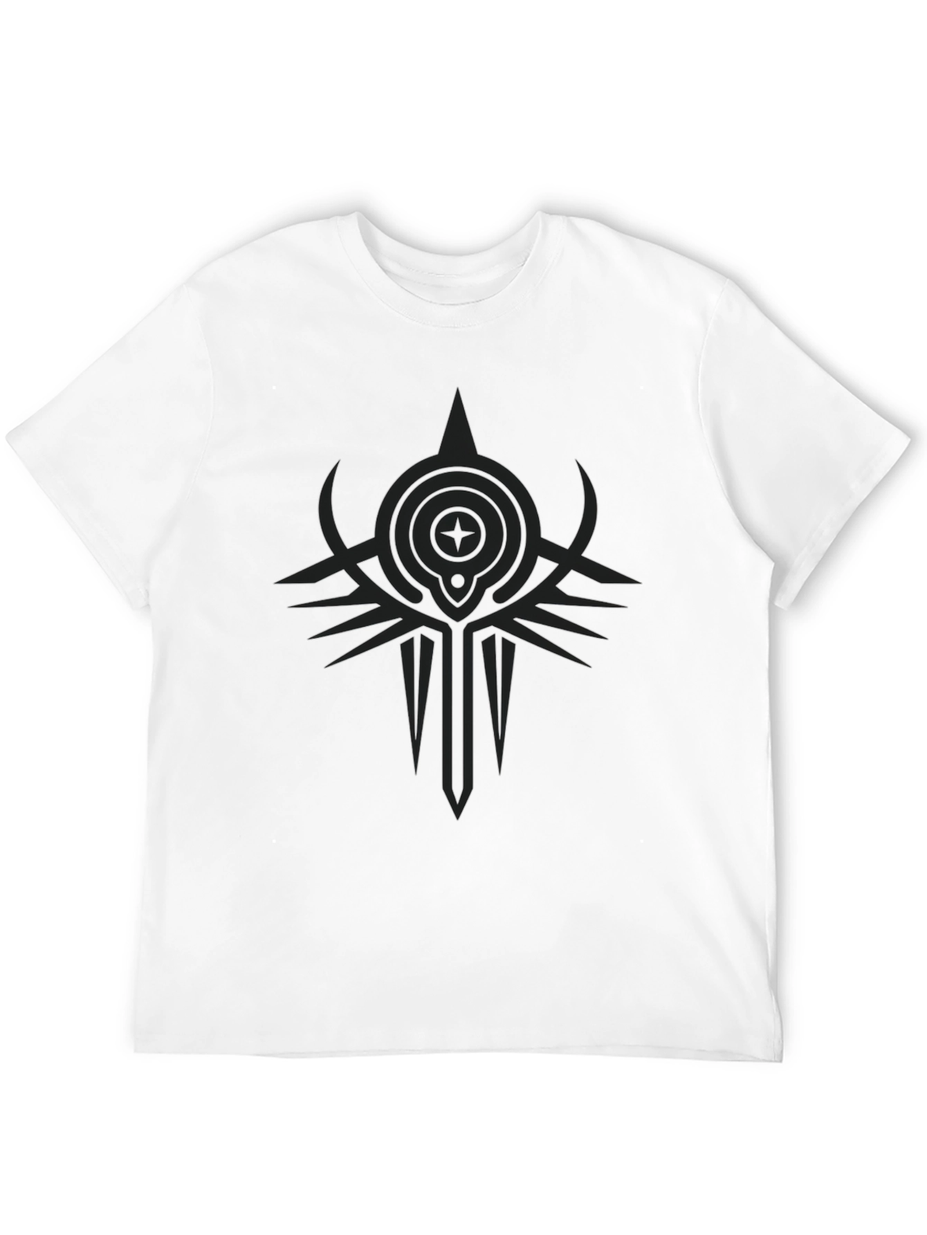 Abstract Graphic Print Black T-Shirt
