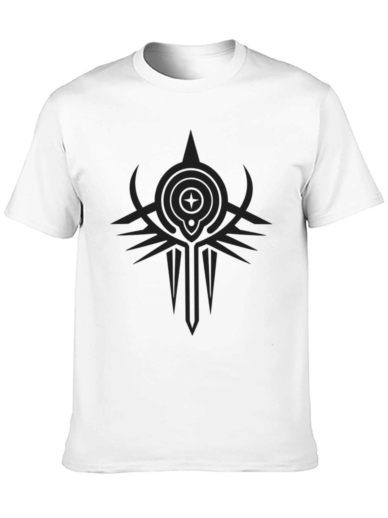 Abstract Graphic Print Black T-Shirt