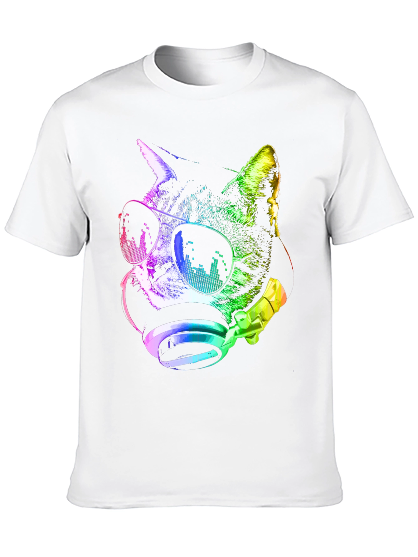 Cool Cat DJ T-Shirt - Black Graphic Tee