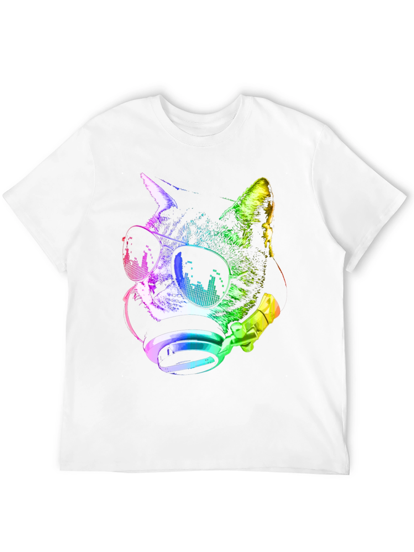 Cool Cat DJ T-Shirt - Black Graphic Tee