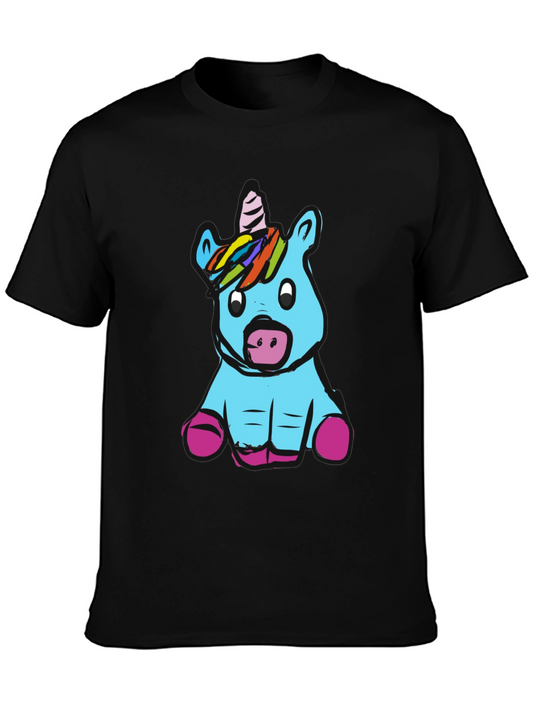 Unicorn Graphic Black T-Shirt