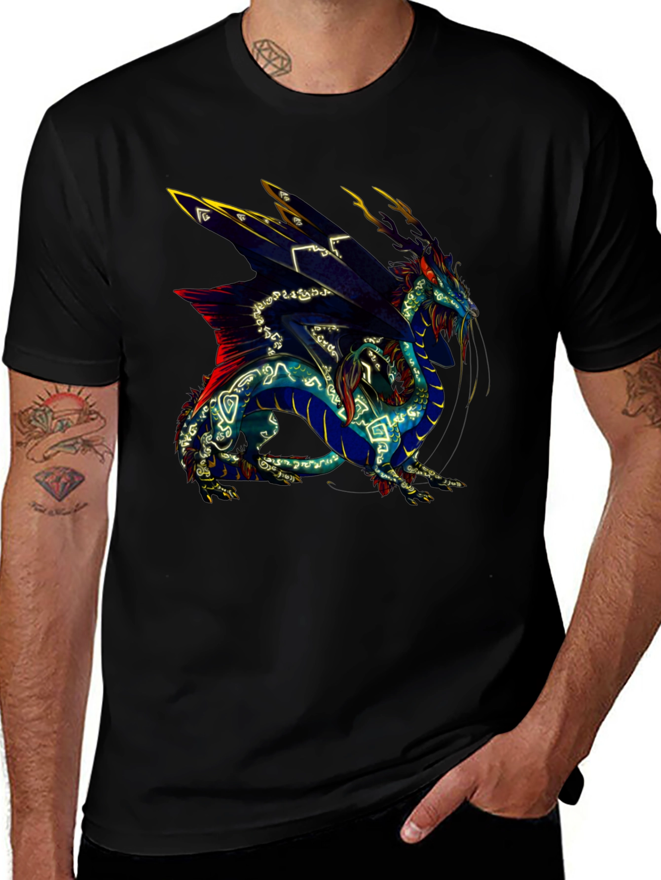 Dragon Graphic Tee - Black