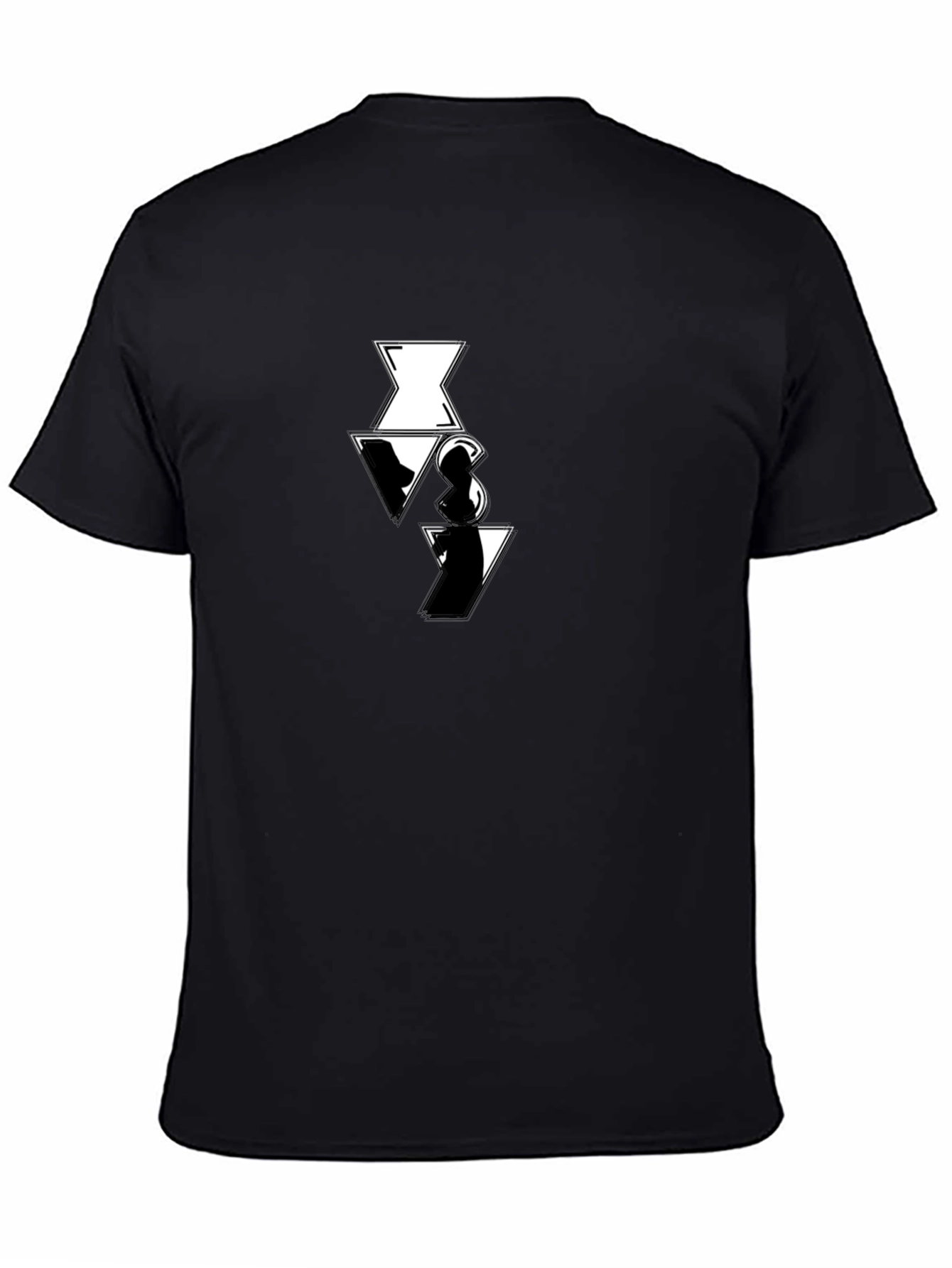 Black Short Sleeve T-Shirt with Unique Graphic
