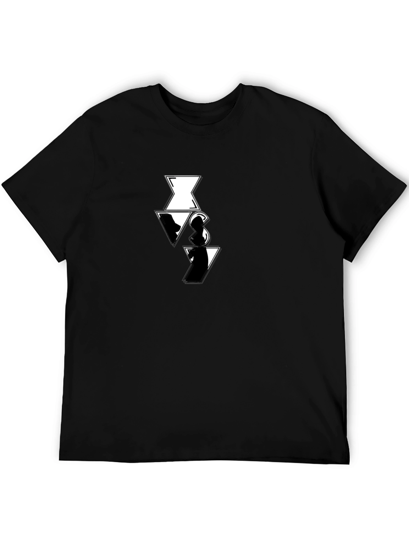 Black Short Sleeve T-Shirt with Unique Graphic