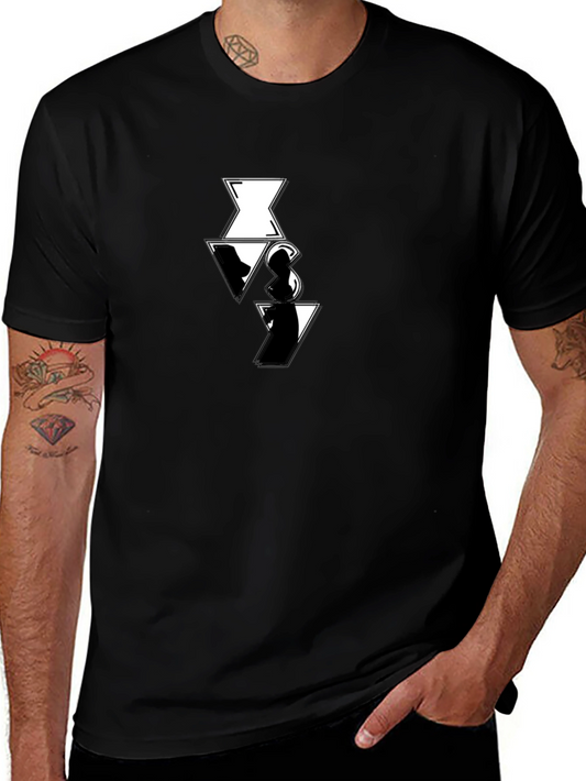 Black Short Sleeve T-Shirt with Unique Graphic