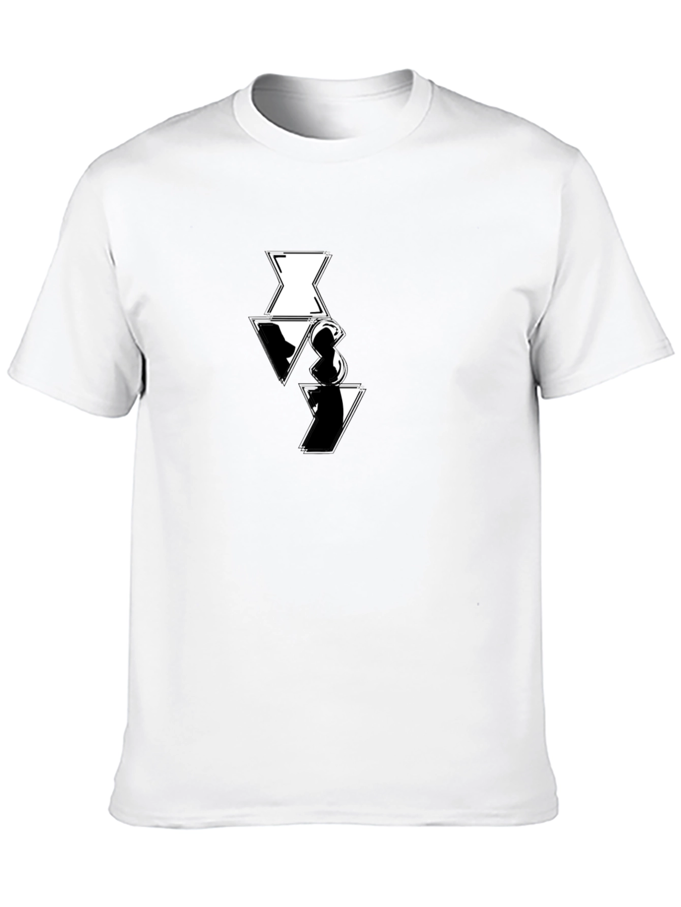 Black Short Sleeve T-Shirt with Unique Graphic