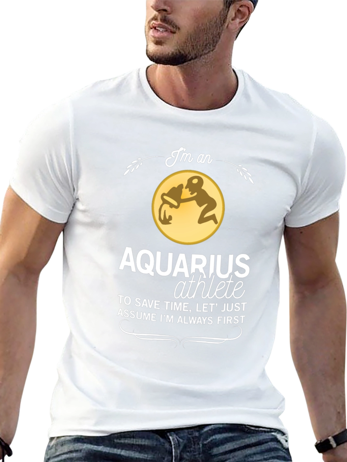 Aquarius Athlete T-Shirt - Zodiac Sign Gift