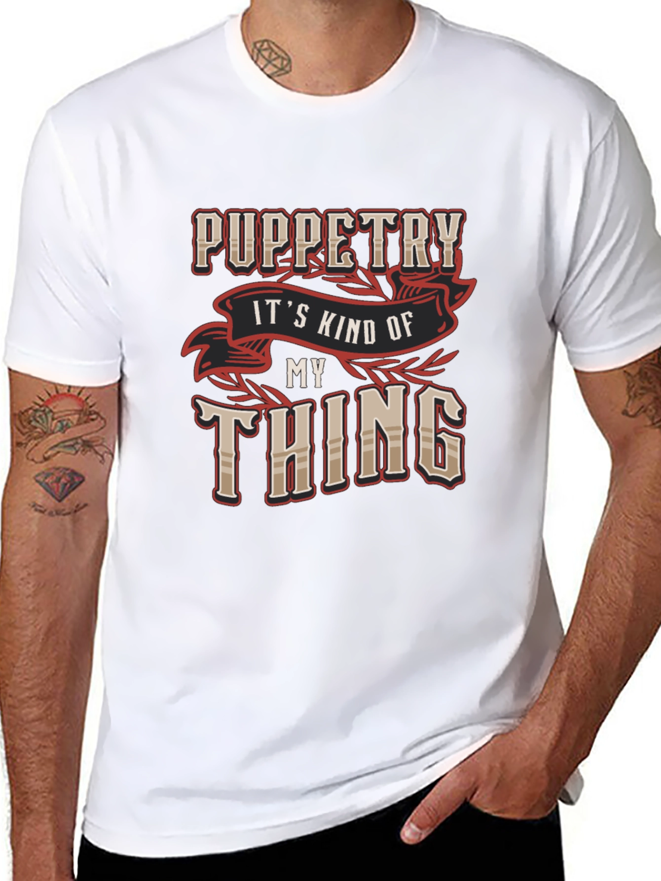 Puppetry My Thing Black Graphic Tee Shirt