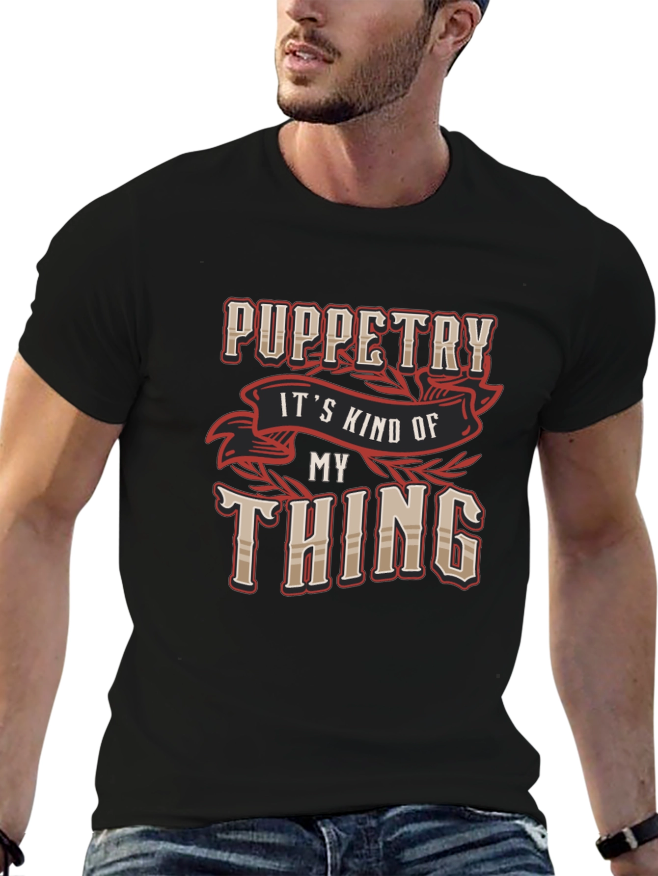 Puppetry My Thing Black Graphic Tee Shirt