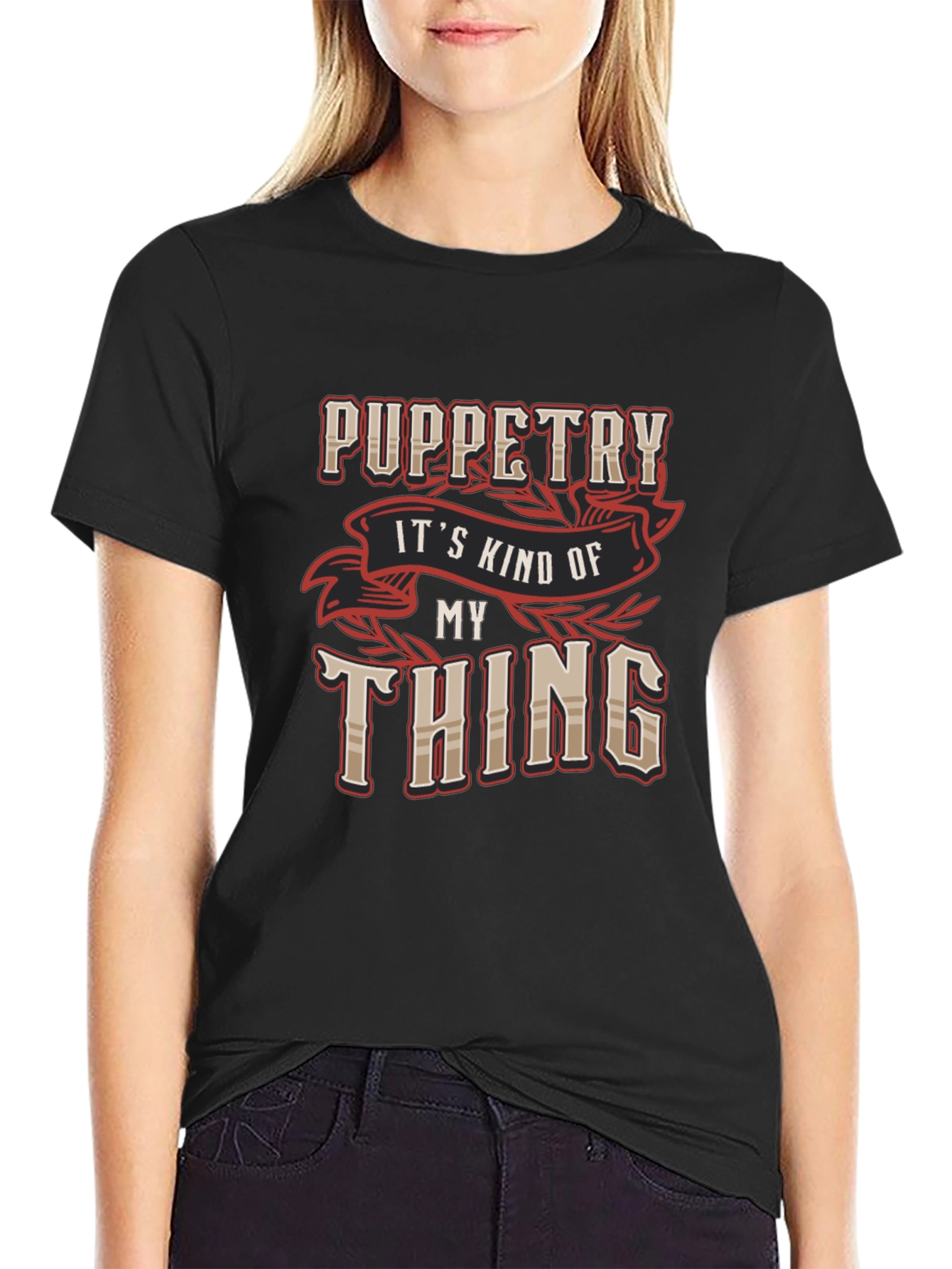 Puppetry My Thing Black Graphic Tee Shirt