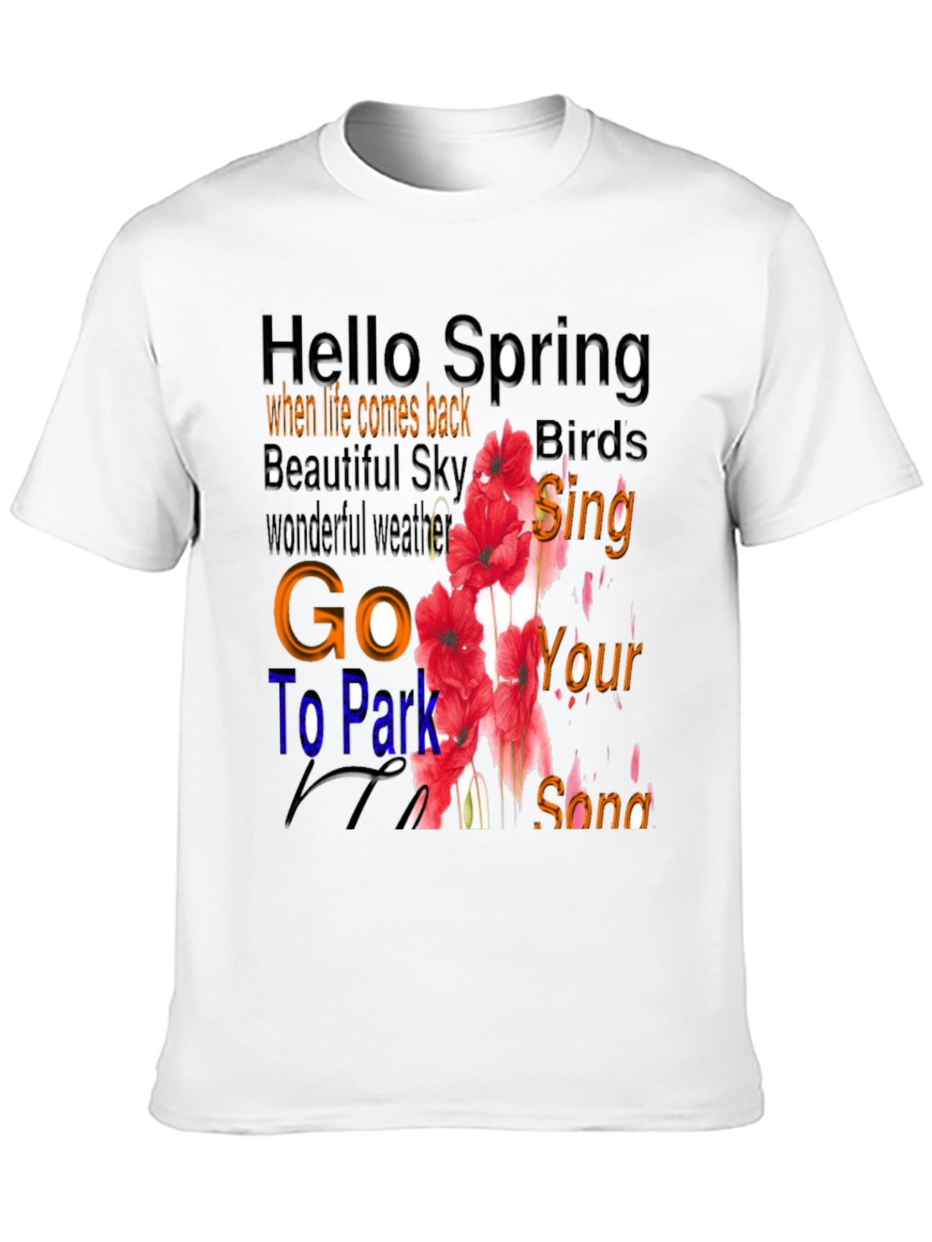 Hello Spring Floral Graphic T-Shirt