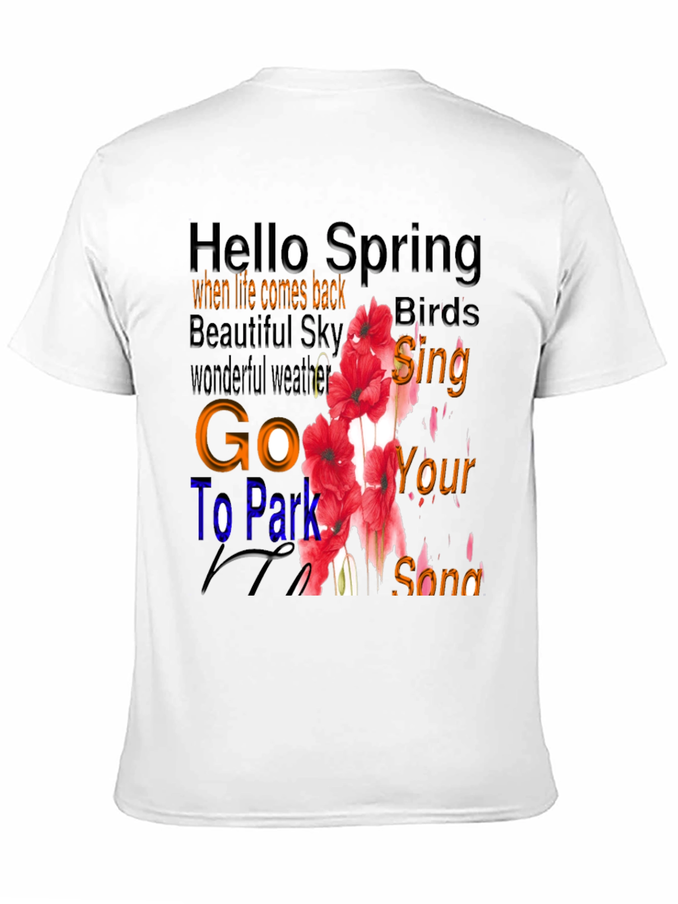 Hello Spring Floral Graphic T-Shirt