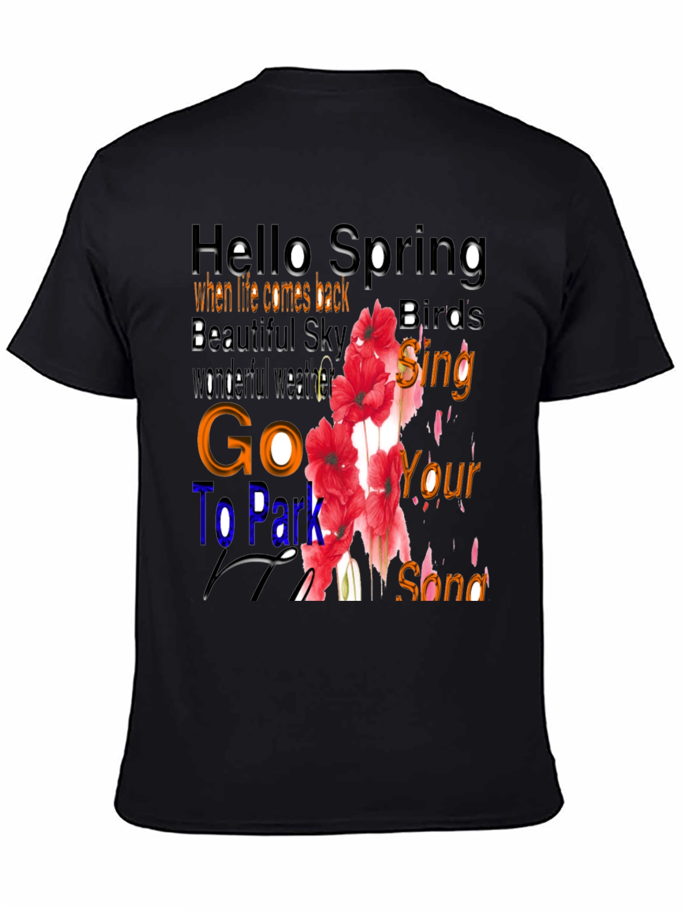 Hello Spring Floral Graphic T-Shirt
