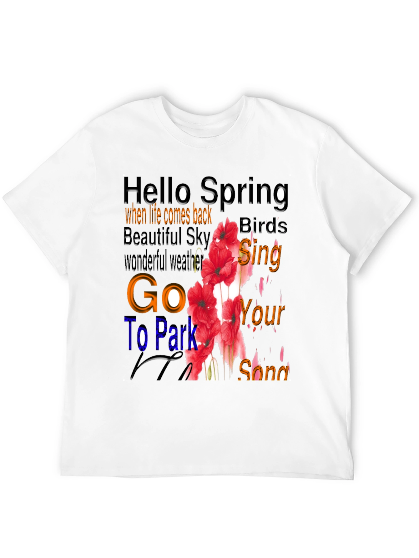 Hello Spring Floral Graphic T-Shirt