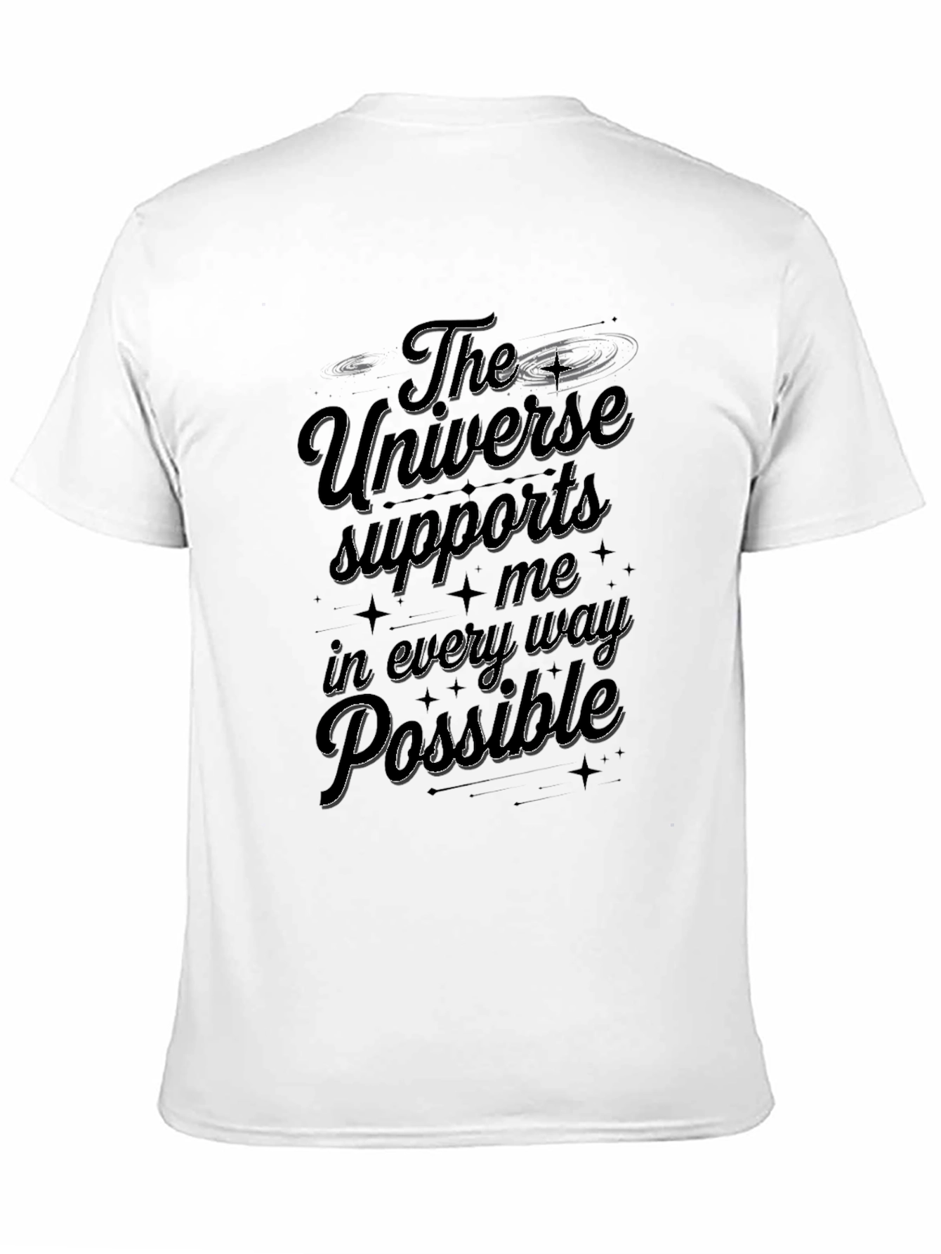 The Universe Supports Me Graphic Tee - Black