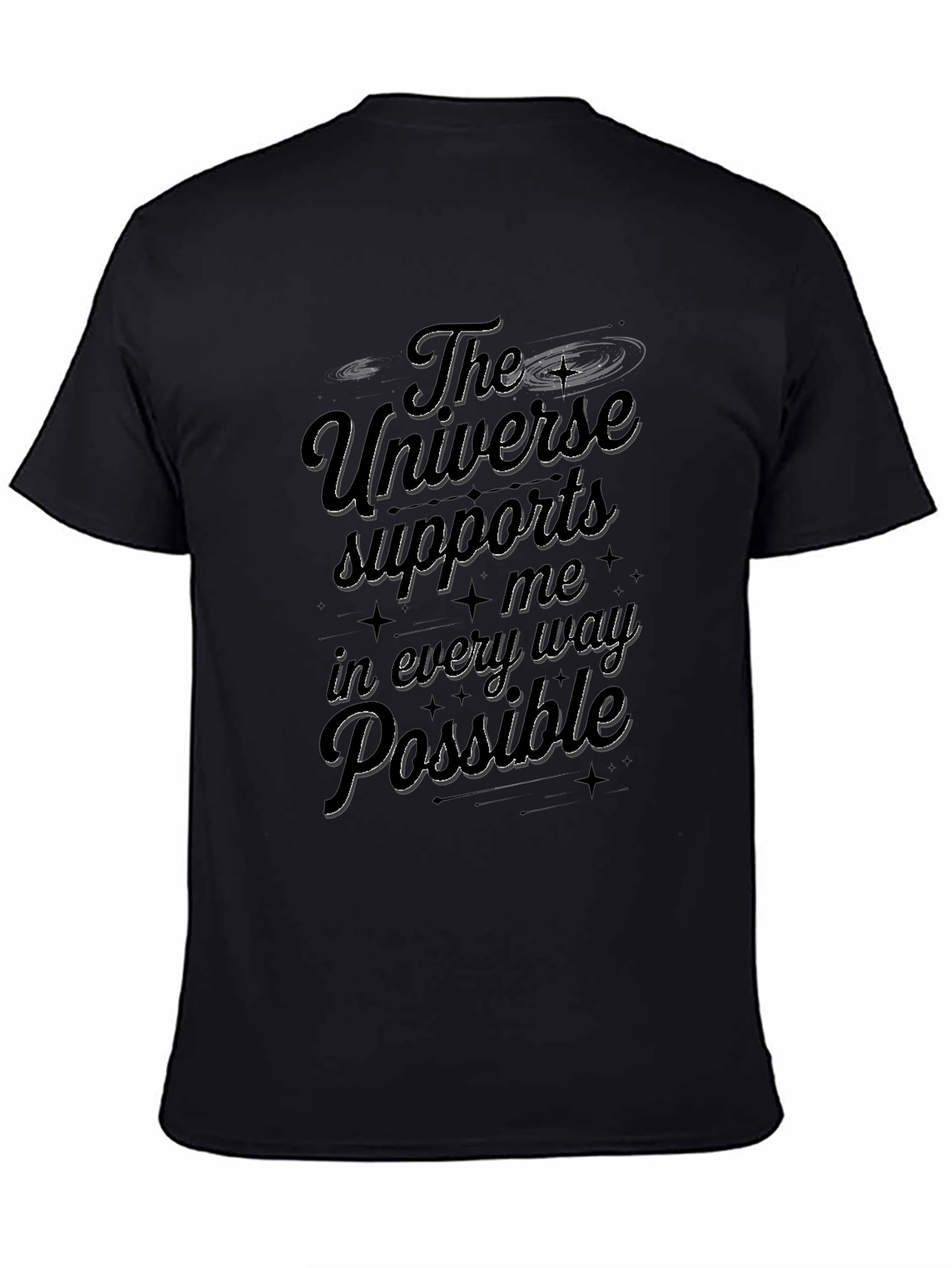 The Universe Supports Me Graphic Tee - Black