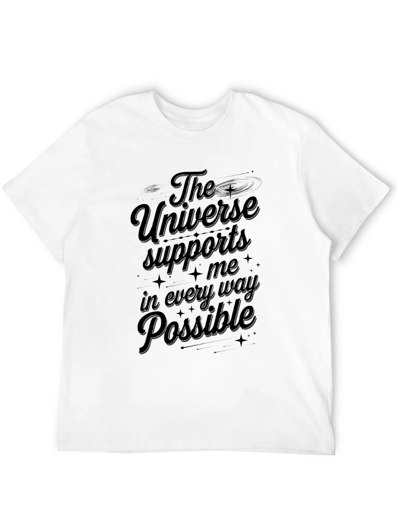 The Universe Supports Me Graphic Tee - Black