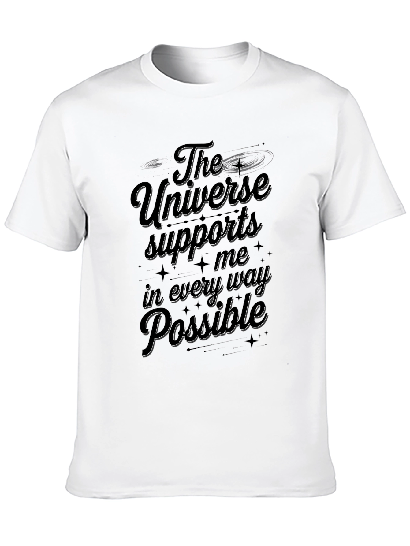 The Universe Supports Me Graphic Tee - Black