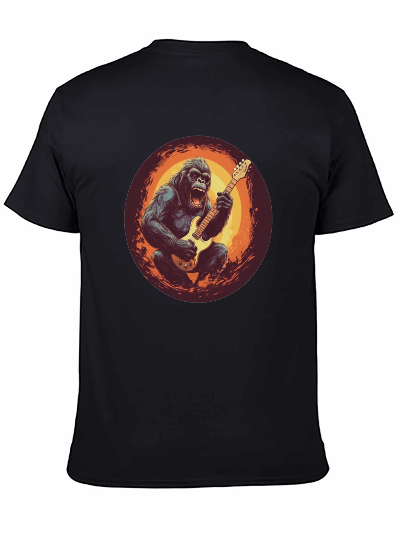 Gorilla Guitarist Graphic Tee - Black