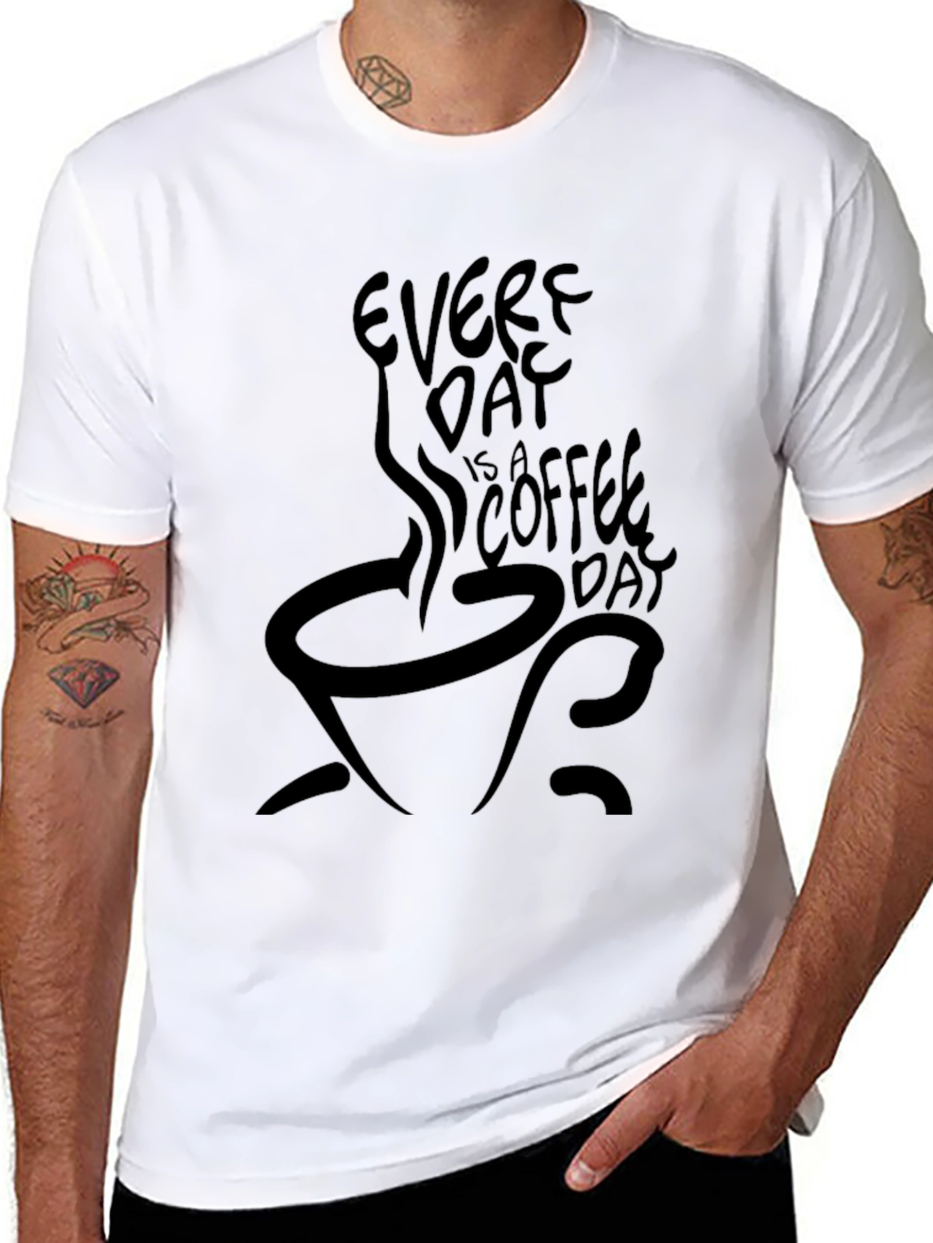 Every Day Is A Coffee Day Black T-Shirt