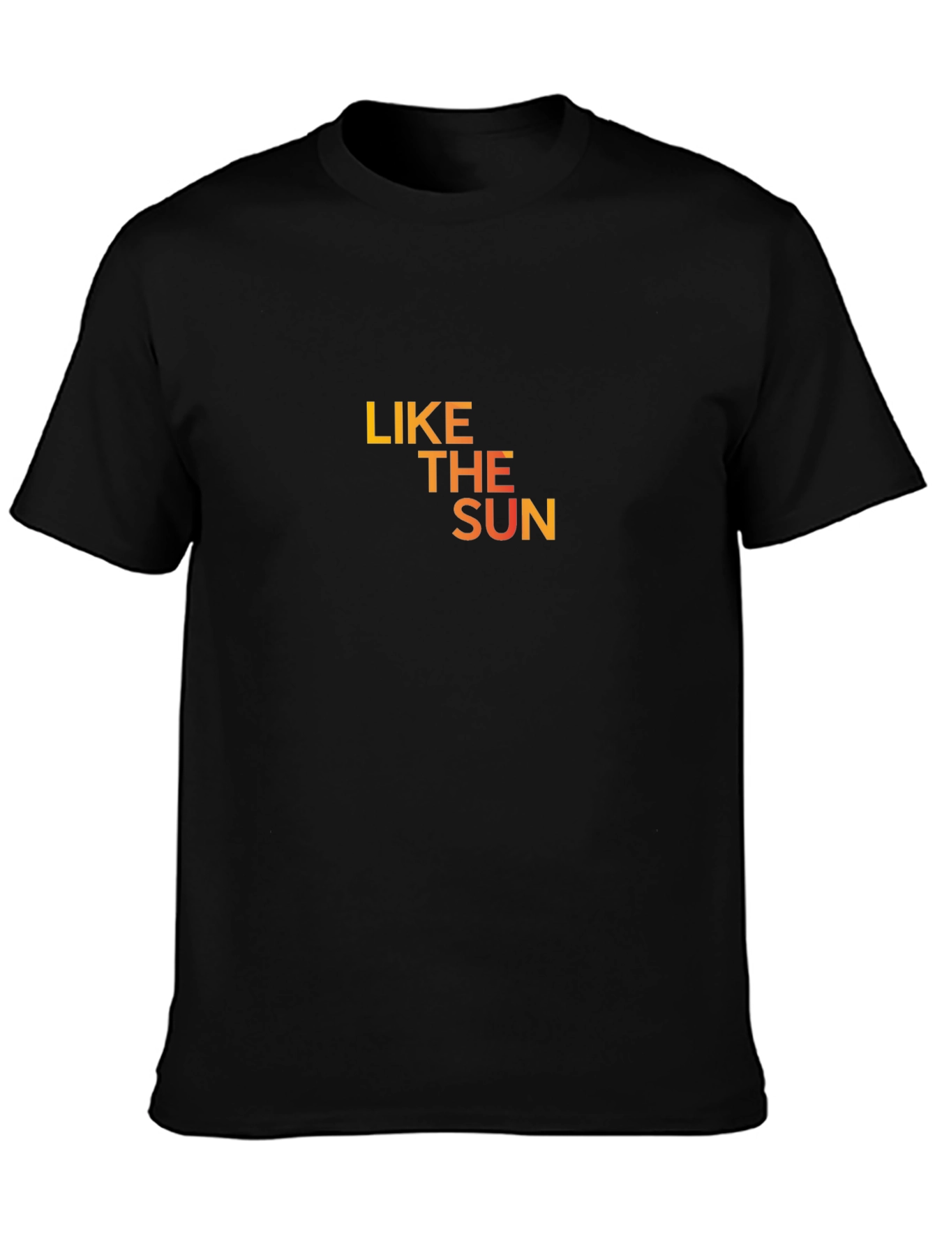 Like the Sun Graphic Tee - Black Cotton T-Shirt