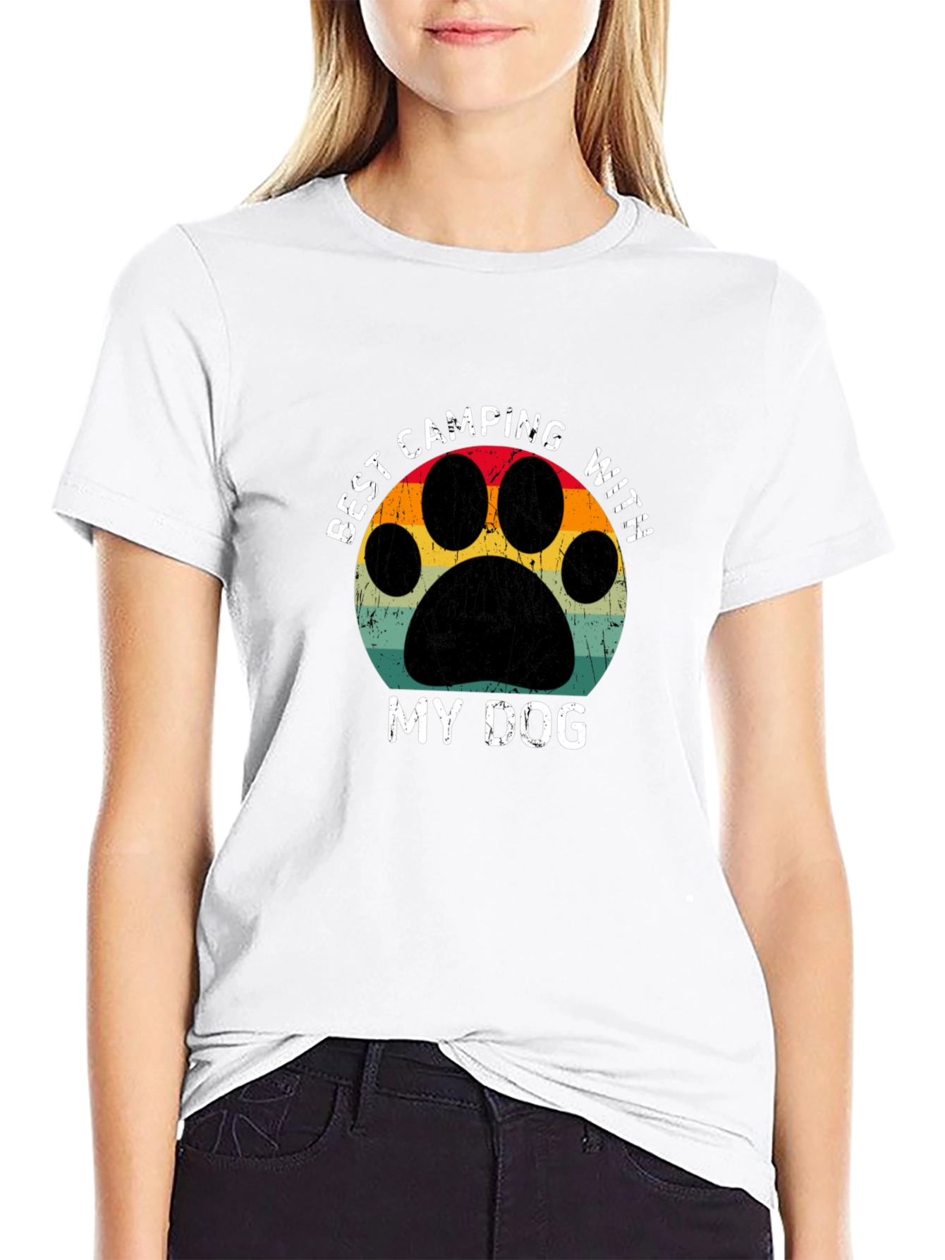 Best Camping With My Dog Graphic Tee