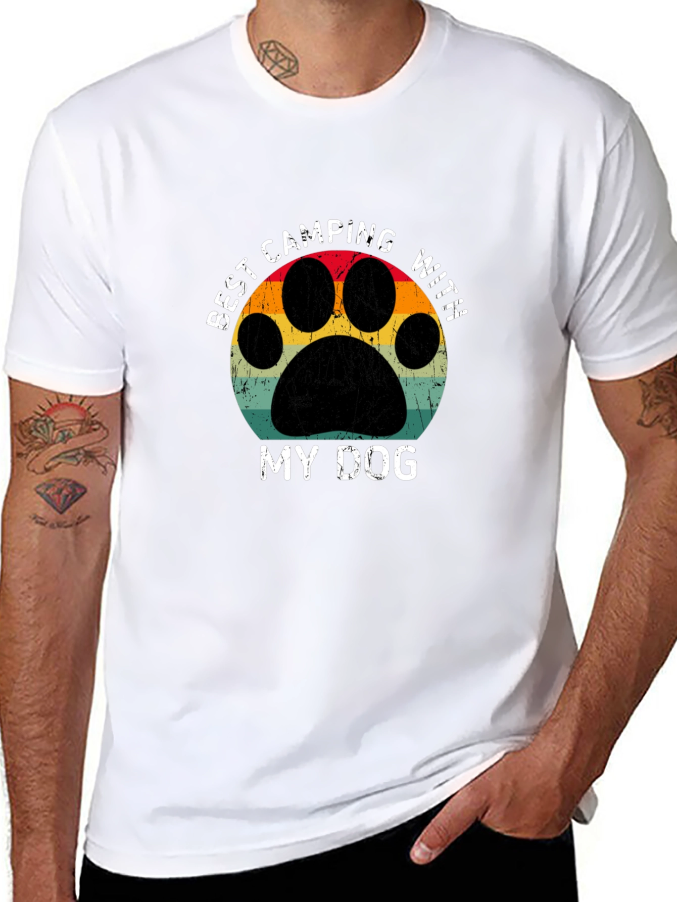 Best Camping With My Dog Graphic Tee