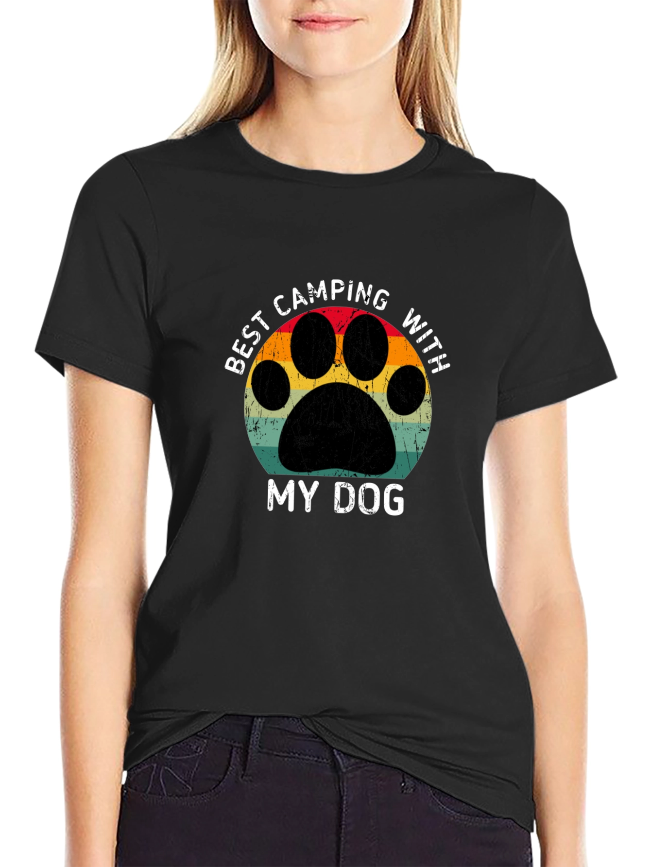 Best Camping With My Dog Graphic Tee