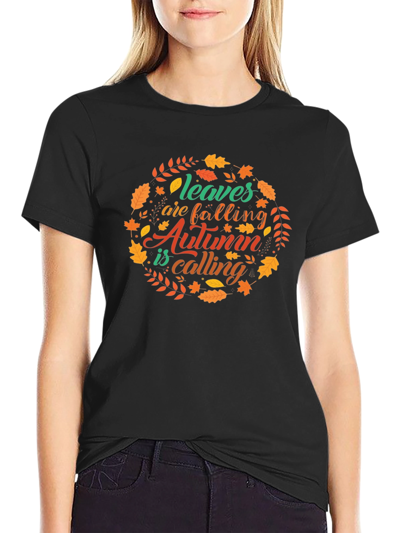 Autumn Calling Graphic Tee - Black