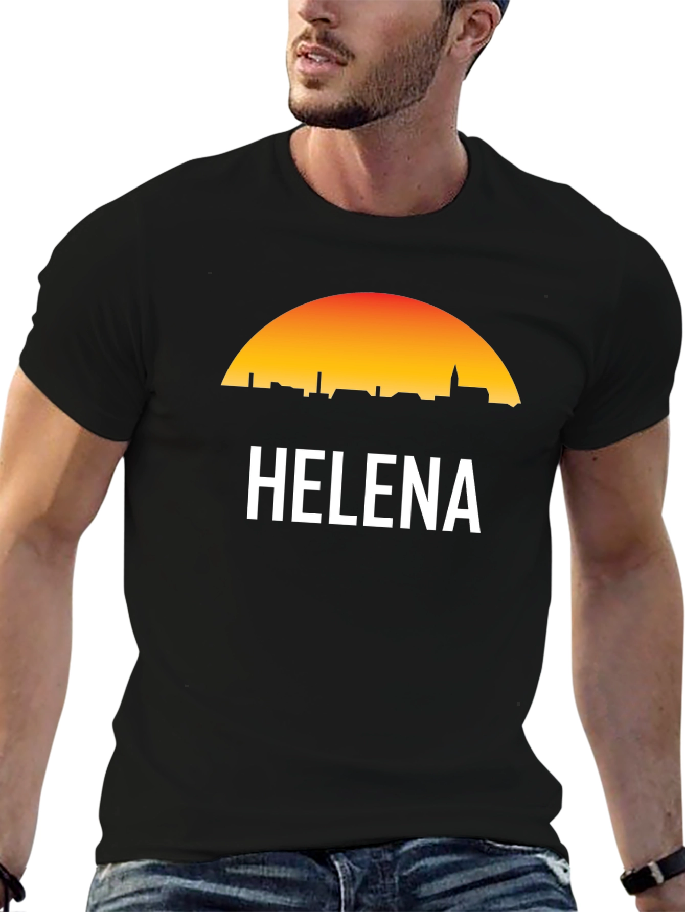 Helena Skyline T-Shirt - Sunset Design
