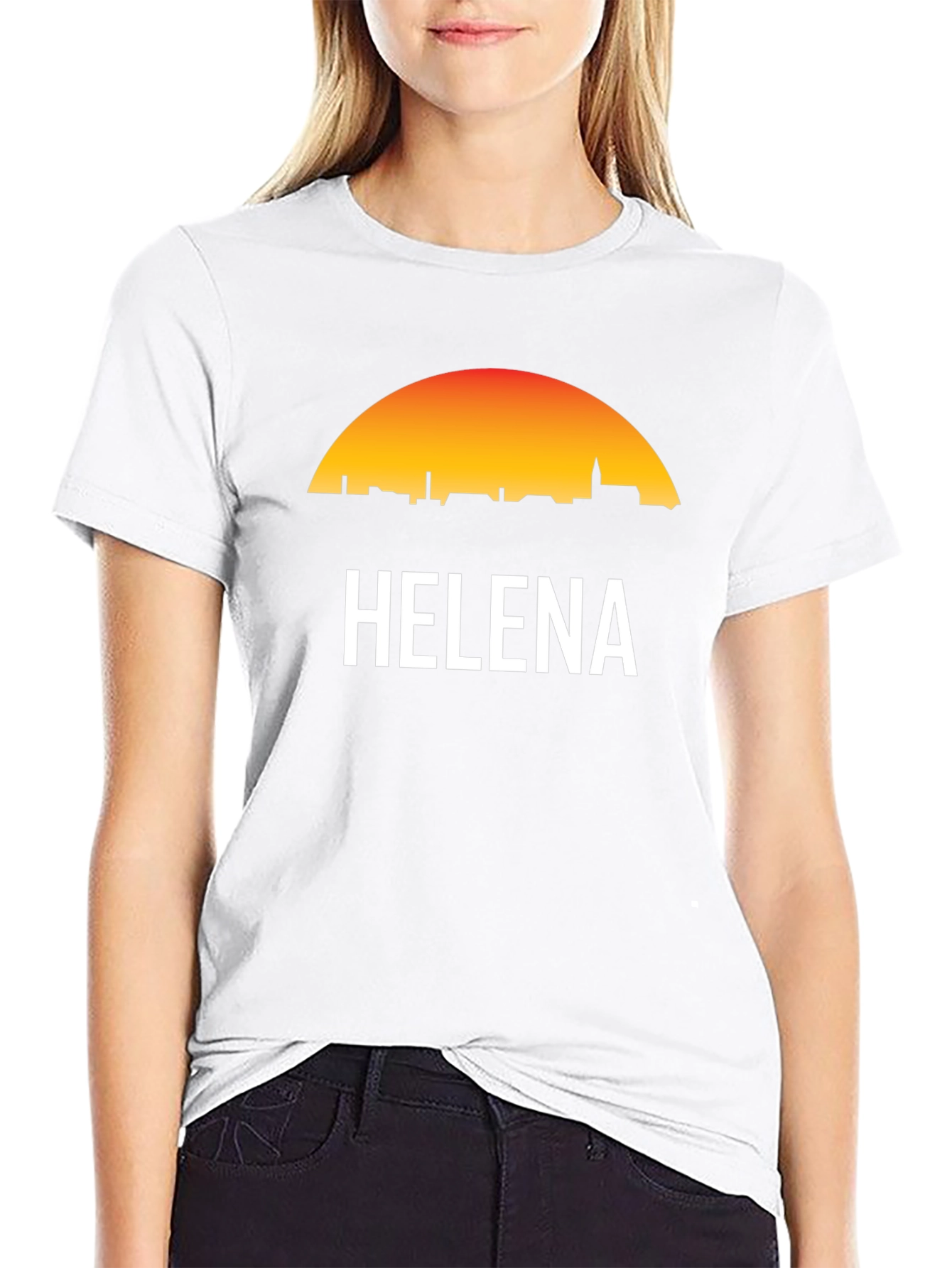 Helena Skyline T-Shirt - Sunset Design