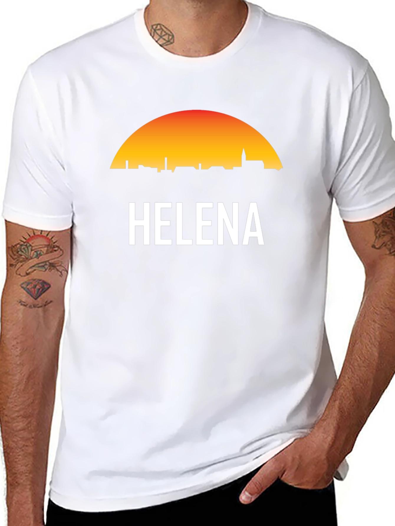 Helena Skyline T-Shirt - Sunset Design