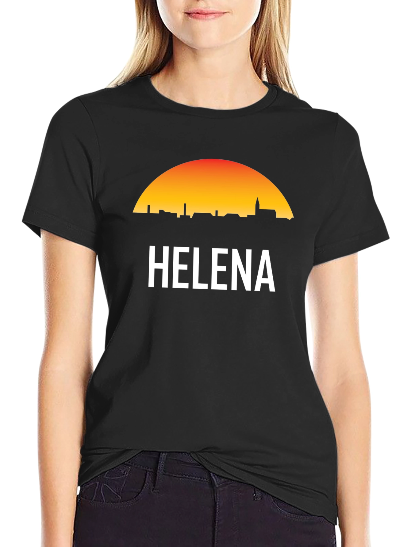 Helena Skyline T-Shirt - Sunset Design
