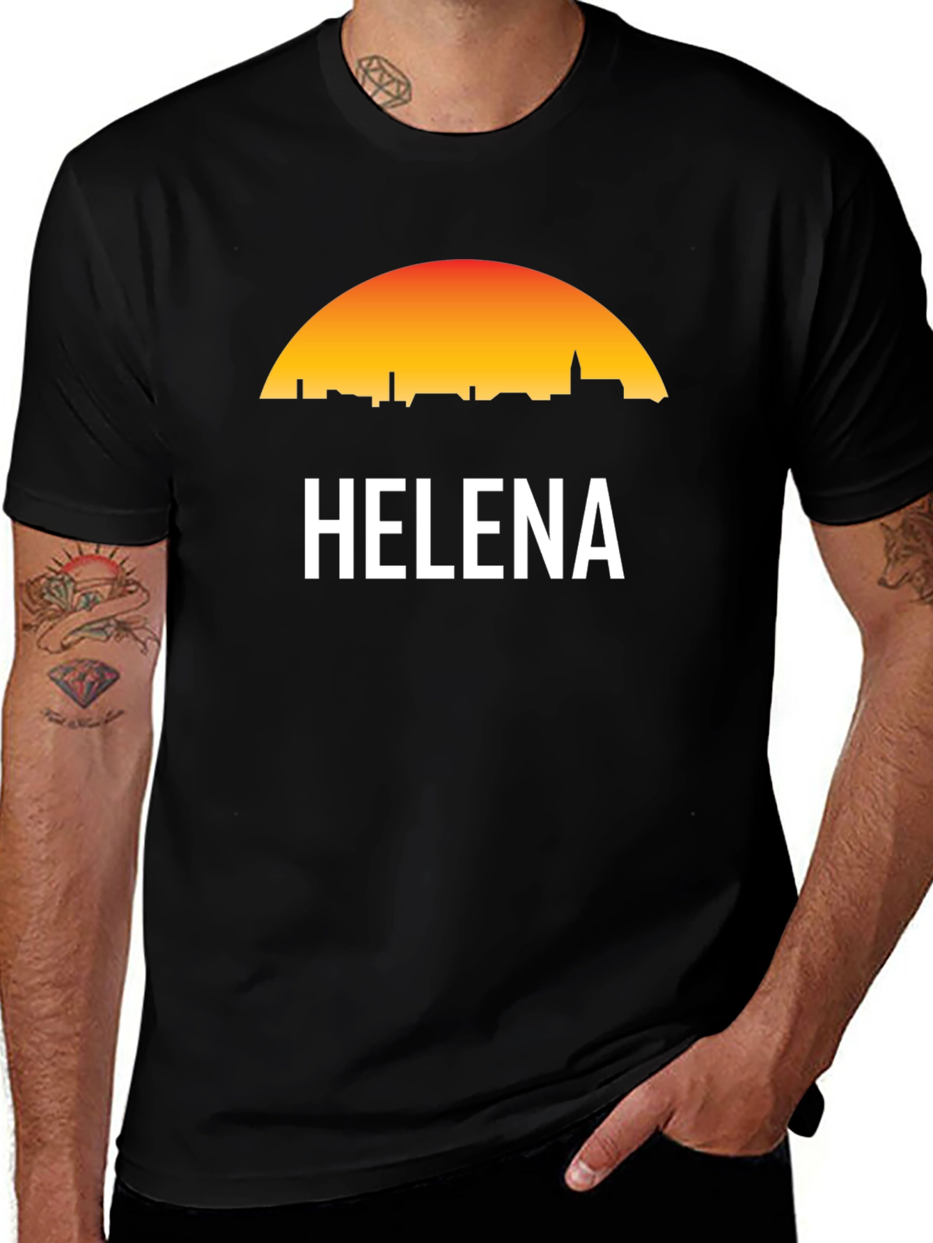 Helena Skyline T-Shirt - Sunset Design
