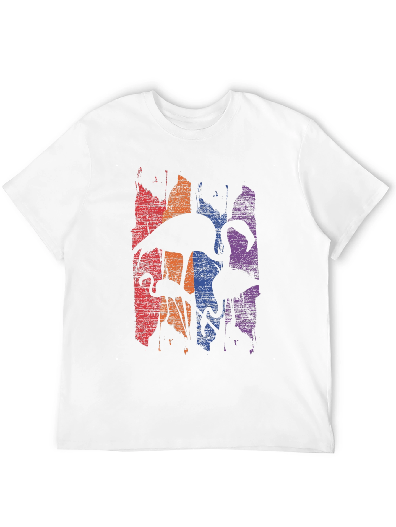 Flamingo Silhouette Graphic Print Mens T-Shirt