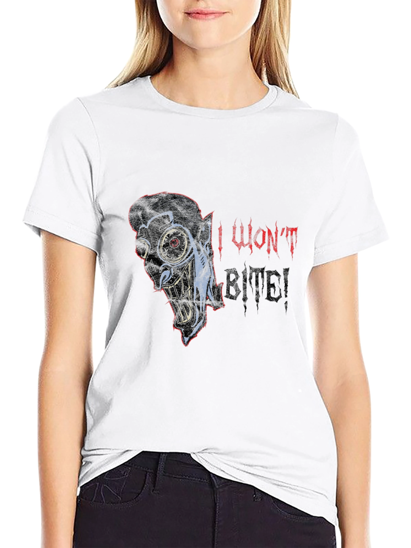 I Wont Bite! Black T-Shirt