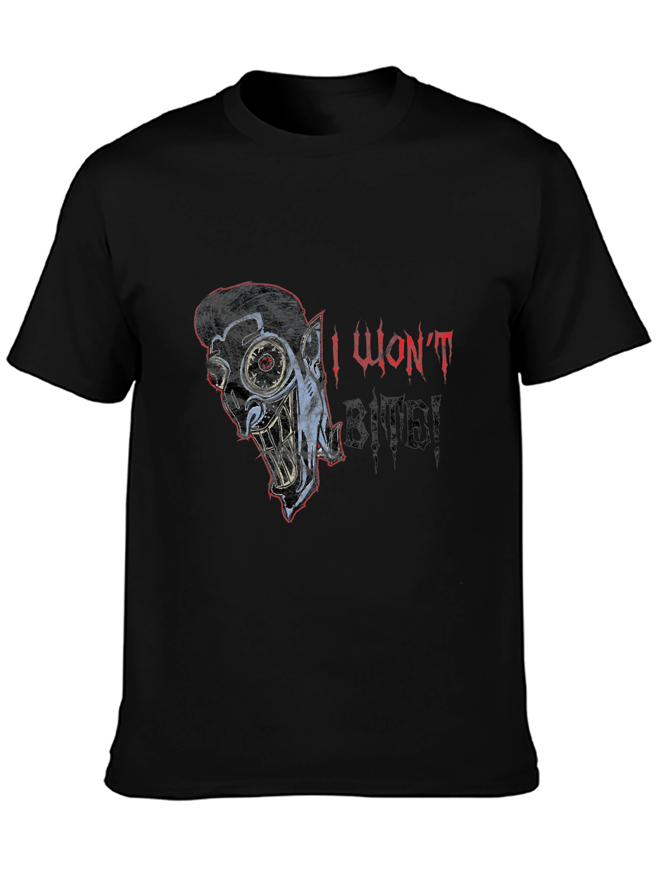 I Wont Bite! Black T-Shirt