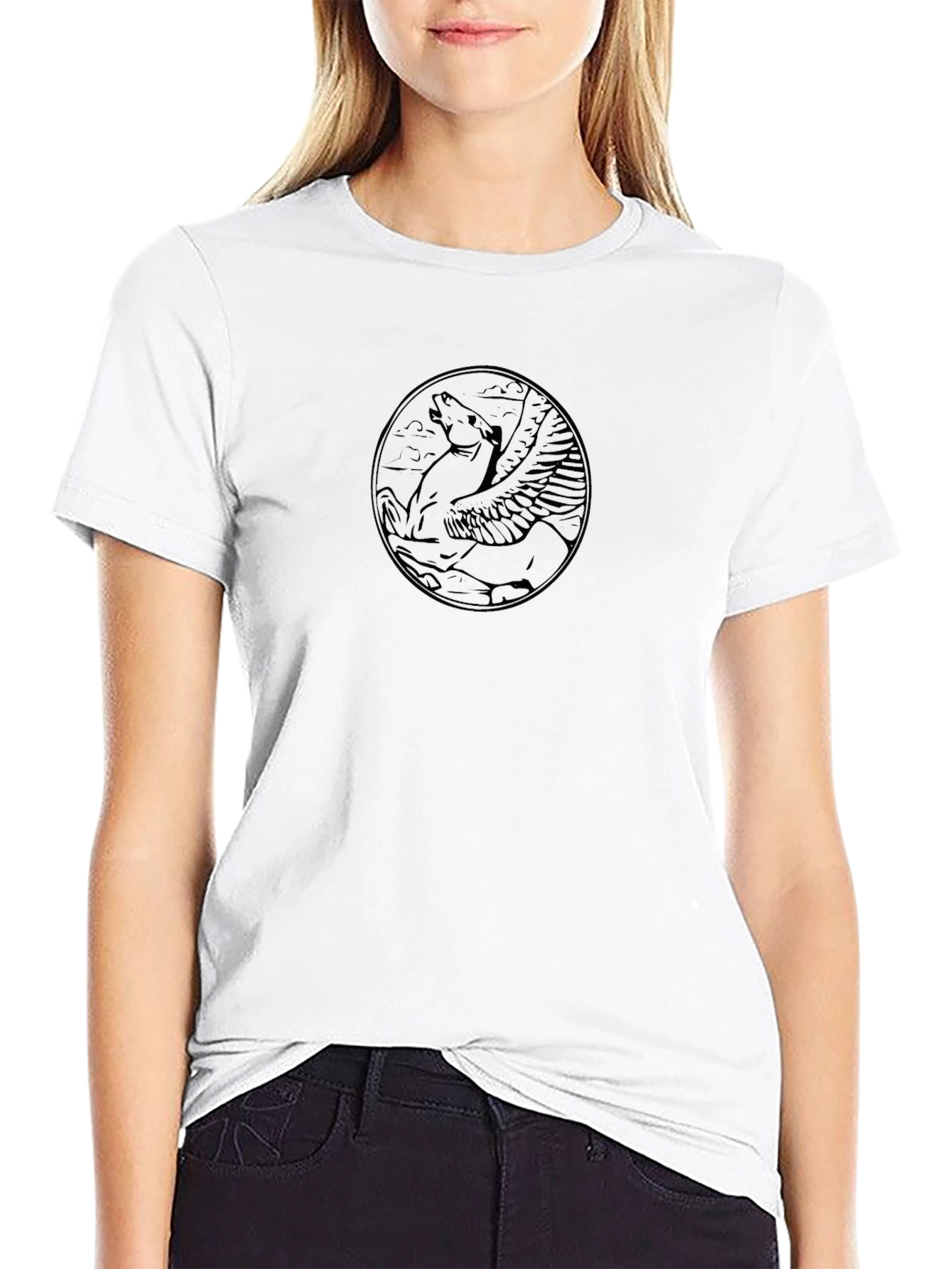 Pegasus Graphic Black T-Shirt