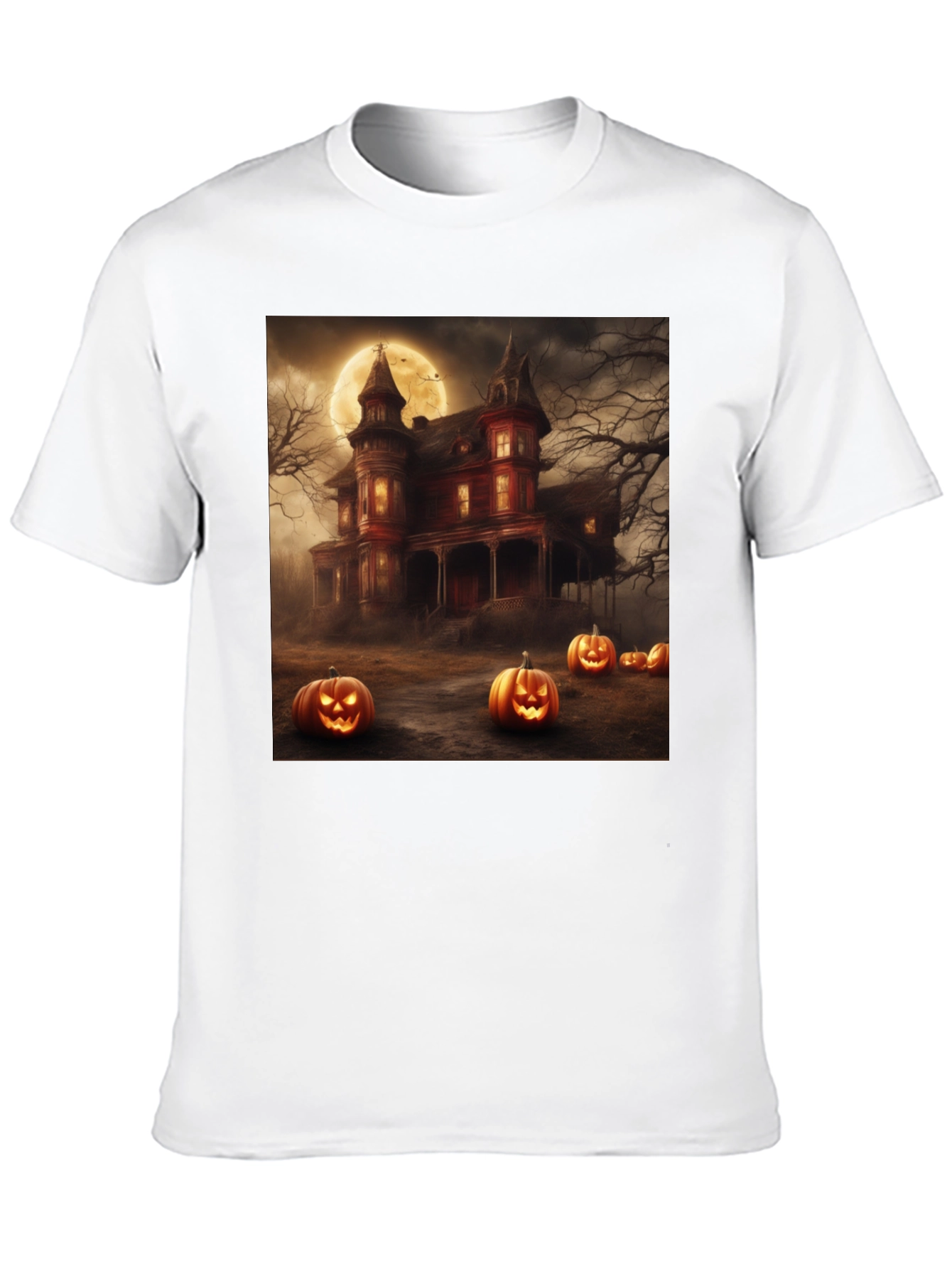 Halloween Haunted House Graphic Tee