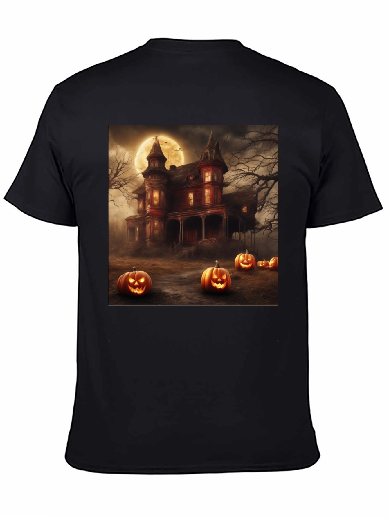 Halloween Haunted House Graphic Tee