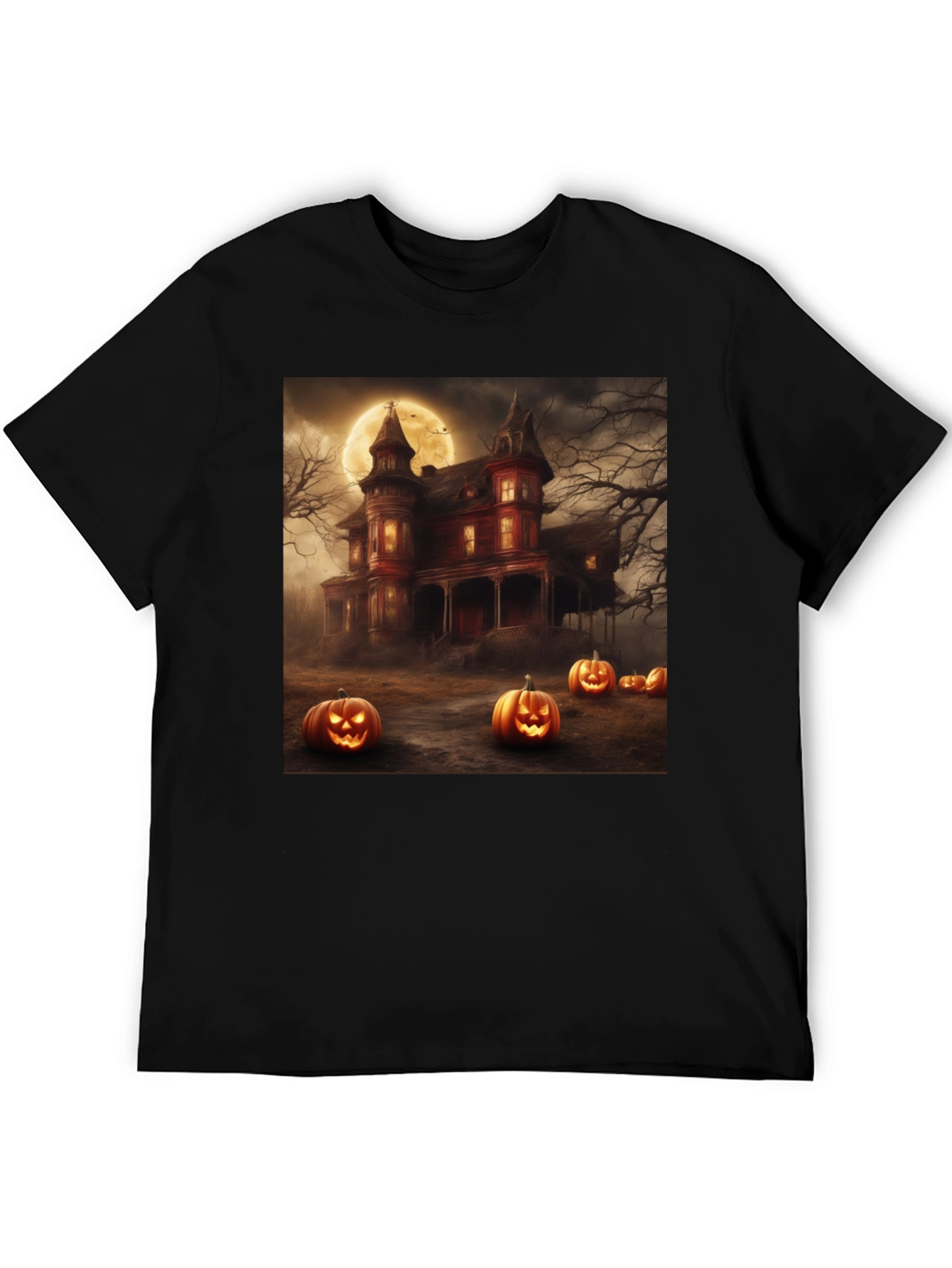 Halloween Haunted House Graphic Tee