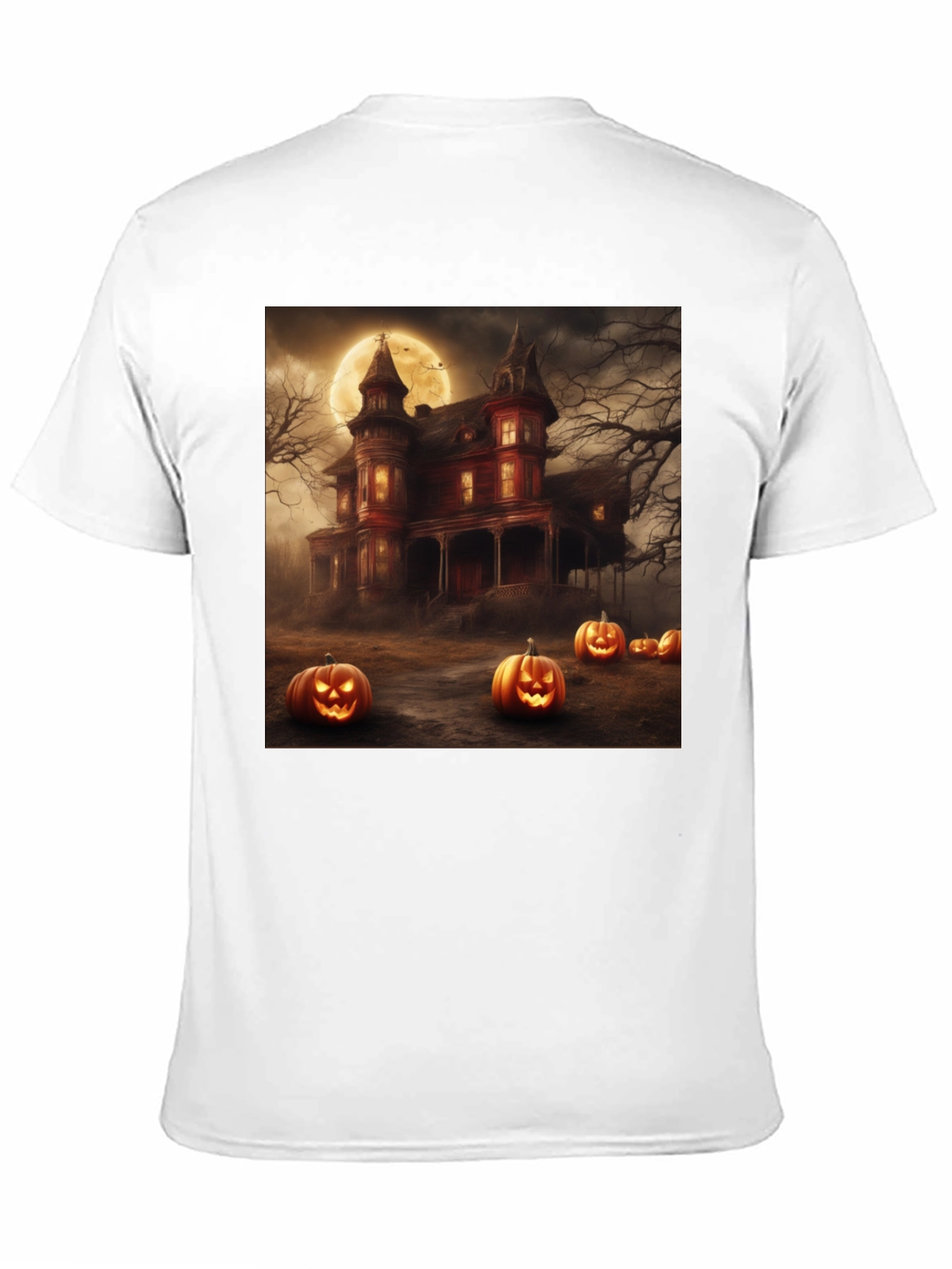 Halloween Haunted House Graphic Tee