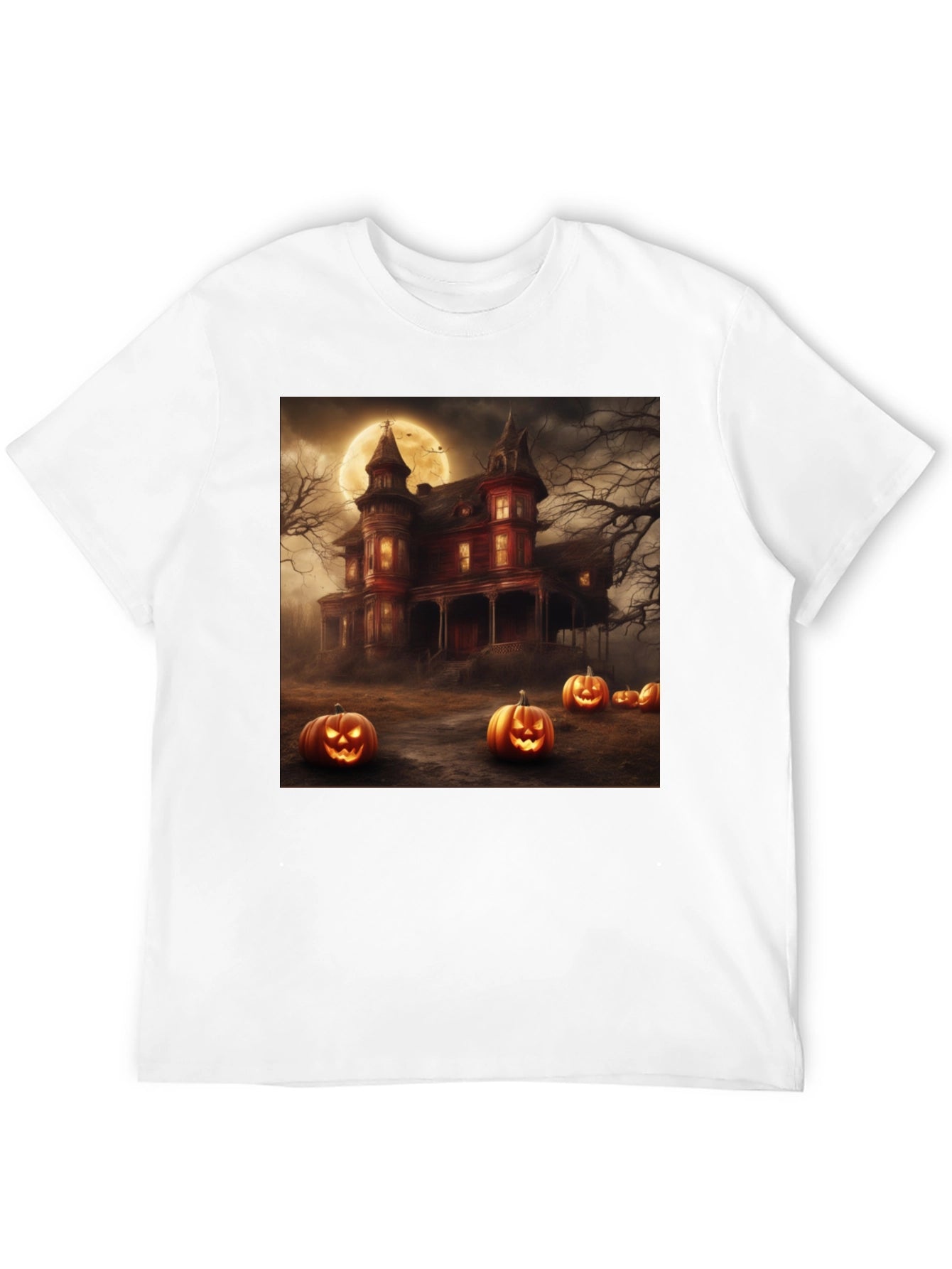 Halloween Haunted House Graphic Tee