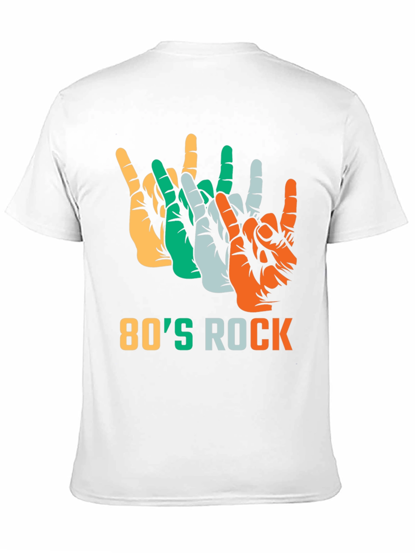 80s Rock T-Shirt Devil Horns Hand Gesture Tee